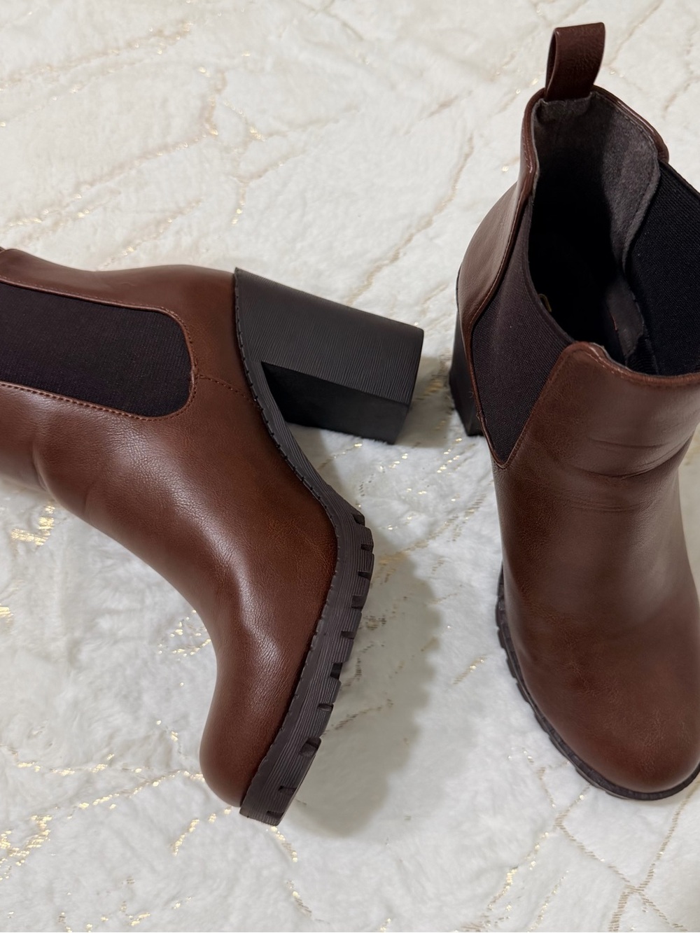 Brown Chelsea Ankle Booties